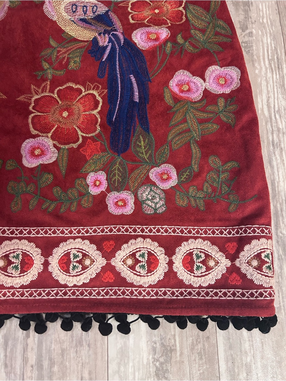 Altar'd State Embroidered Faux Suede Mini Skirt Size Large - Picture 3 of 10